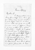 2 pages written 12 Sep 1872 by Samuel Deighton in Wairoa, from Inward letters - Samuel Deighton