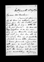 2 pages written 30 Aug 1852 by Helen Ann Wilson in New Plymouth District to Susan Douglas McLean, from Inward family correspondence - Susan McLean (wife)