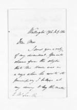 3 pages written 19 Jul 1860 by Robert Park in Wellington to Sir Donald McLean, from Inward letters - Surnames, Pal - Par