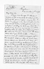 4 pages written 7 Dec 1876 by Robert Smelt Bush in Raglan to Sir Donald McLean in Napier City, from Inward letters - Robert S Bush