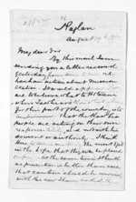 4 pages written 19 Aug 1873 by Robert Smelt Bush in Raglan to Sir Donald McLean, from Inward letters - Robert S Bush