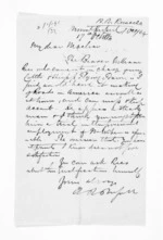 1 page written 7 Oct 1864 by Henry Robert Russell to Sir Donald McLean, from Inward letters - H R Russell