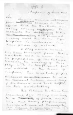 4 pages written 17 Jun 1863 by Sir Donald McLean in Napier City, from Superintendent, Hawkes Bay and Government Agent, East Coast - Papers