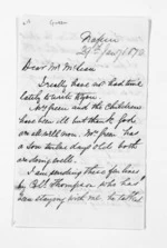 3 pages written 29 Jan 1870 by Edward Lister Green in Napier City to Sir Donald McLean, from Inward letters - Edward L Green