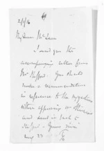 2 pages written 23 Aug 1860 by Sir Thomas Robert Gore Browne to Sir Donald McLean, from Inward letters -  Sir Thomas Gore Browne (Governor)