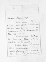 2 pages written 23 Jan 1865 by Sir Donald McLean to John Gibson Kinross, from Inward letters -  John G Kinross