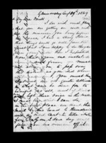 4 pages written 19 Aug 1869 by Archibald John McLean in Glenorchy to Sir Donald McLean, from Inward family correspondence - Archibald John McLean (brother)