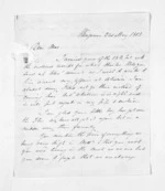 2 pages written 22 May 1853 by Robert Park in Wanganui to Sir Donald McLean, from Inward letters - Surnames, Pal - Par