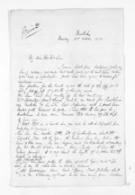 2 pages written 31 Oct 1870 by H F Way in Maketu to Sir Donald McLean, from Inward letters and diary extracts - H F Way