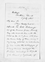 3 pages written 1 Jul 1868 by William Esdaile Thomas in Chatham Islands to Sir Donald McLean, from Inward letters - Surnames, Thomas