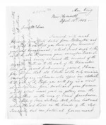 4 pages written 13 Apr 1853 by Henry King in New Plymouth District to Sir Donald McLean, from Inward letters -  Henry King