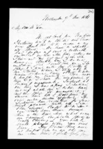 2 pages written 9 Nov 1861 by Robert Roger Strang in Wellington to Sir Donald McLean, from Family correspondence - Robert Strang (father-in-law)