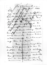 7 pages written 17 Nov 1860 by Sir Donald McLean in Waikato Region, from Secretary, Native Department -  War in Taranaki and Waikato and King Movement