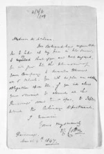 2 pages written 4 Mar 1847 by Rev William Charles Cotton to Sir Donald McLean, from Inward letters - Surnames, Cor - Cox