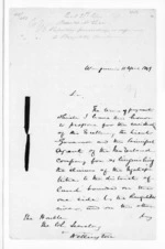 6 pages written 11 Apr 1849 by Sir Donald McLean in Wanganui to Wellington, from Native Land Purchase Commissioner - Papers