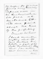 2 pages written 15 Sep 1873 by George Sisson Cooper to Sir Donald McLean, from Outward drafts and fragments