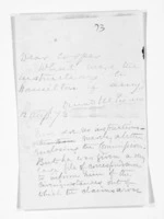 1 page written 12 Aug 1873 by Sir Donald McLean to George Sisson Cooper, from Outward drafts and fragments