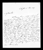 4 pages written 3 Dec 1849 by Robert Roger Strang in Wellington to Sir Donald McLean in Wanganui, from Family correspondence - Robert Strang (father-in-law)