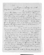 4 pages written 29 Jul 1866 by John Gibson Kinross in Napier City to Sir Donald McLean, from Inward letters -  John G Kinross