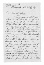 2 pages written 12 Feb 1869 by William Douglas Carruthers in Wellington to Sir Donald McLean in Napier City, from Inward letters -  W D Carruthers