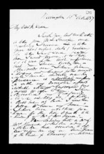 3 pages written 15 Oct 1857 by Robert Roger Strang in Wellington to Sir Donald McLean, from Family correspondence - Robert Strang (father-in-law)