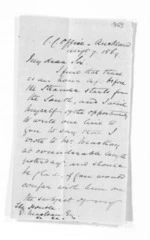 3 pages written 7 Aug 1869 by Captain Walter Charles Brackenbury in Auckland City to Captain Walter Charles Brackenbury, from Inward letters -  W C Brackenbury