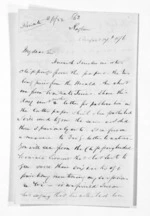4 pages written 17 Aug 1876 by Robert Smelt Bush in Raglan to Sir Donald McLean in Wellington, from Inward letters - Robert S Bush