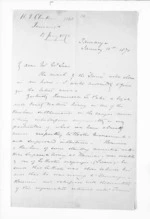4 pages written 15 Jan 1870 by Henry Tacy Clarke in Tauranga to Sir Donald McLean, from Inward letters - Henry Tacy Clarke