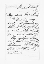 3 pages written 24 Mar 1857 by John Danforth Greenwood to Sir Donald McLean, from Inward letters - Surnames, Gre