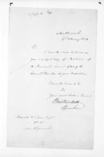 3 pages written 6 Feb 1854 by Isaac Newton Watt in New Plymouth to Sir Donald McLean in New Plymouth, from Native Land Purchase Commissioner - Papers