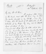 2 pages written 20 Sep 1872 by Philip Harington in Wellington City to Sir Donald McLean, from Inward letters - Philip Harington