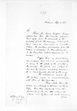 2 pages written 3 Sep 1868 by an unknown author in Wairoa to John Davies Ormond, from Superintendent, Hawkes Bay and Government Agent, East Coast - Papers