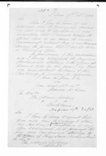 4 pages written 17 Feb 1863 by Sir Donald McLean, from Native Land Purchase Commissioner - Papers