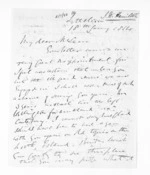 4 pages written 18 Jan 1854 by William John Warburton Hamilton in Lyttelton to Sir Donald McLean, from Inward letters - J W Hamilton