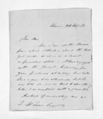 4 pages written 12 Feb 1857 by Robert Park in Ahuriri to Sir Donald McLean, from Inward letters - Surnames, Pal - Par