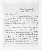 3 pages written 22 Dec 1873 by Colonel William Moule in New Plymouth District to Sir Donald McLean, from Inward letters - W Moule