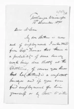 2 pages written 12 Dec 1870 by Stephen Carkeek in Wairarapa to Sir Donald McLean, from Inward letters - Surnames, Cam - Car
