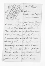 4 pages written 14 Oct 1875 by Robert Smelt Bush in Raglan to Sir Donald McLean in Wellington City, from Inward letters - Robert S Bush