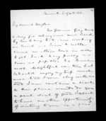 3 pages written 30 Jul 1852 by Sir Donald McLean in Taranaki Region to Susan Douglas McLean, from Inward family correspondence - Susan McLean (wife)