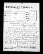 1 page written 20 Dec 1872 by Sir Donald McLean in Wellington to Christchurch City, from Native Minister - Inward telegrams