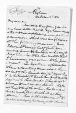 3 pages written 12 Oct 1874 by Robert Smelt Bush in Raglan to Sir Donald McLean in Wellington, from Inward letters - Robert S Bush