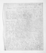 7 pages written 7 Feb 1867 by Sir Donald McLean in Dunedin City, from Outward drafts and fragments