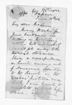 2 pages written 16 Jun 1864 by George Sisson Cooper in Waipawa to Sir Donald McLean, from Inward letters - George Sisson Cooper