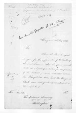 15 pages written 21 May 1849 by Sir Donald McLean in Wanganui to Wellington, from Native Land Purchase Commissioner - Papers