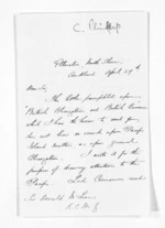 3 pages written 27 Apr 1876 by Coleman Phillips in Auckland City to Sir Donald McLean, from Inward letters - Surnames, Pet - Pic