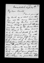 3 pages written 29 Aug 1873 by an unknown author in Maraekakaho to Sir Donald McLean, from Inward family correspondence - Archibald John McLean (brother)