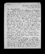 3 pages written 18 Oct 1875 by Sir Robert Donald Douglas Maclean to Sir Donald McLean, from Inward family correspondence - Douglas Maclean (son)