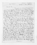 4 pages written 28 Apr 1858 by William Fraser in Auckland Region to Sir Donald McLean in Auckland Region, from Inward letters - Surnames, Fra - Fri