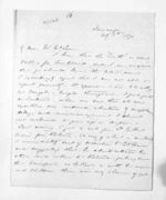 3 pages written 8 Feb 1870 by Henry Tacy Clarke in Tauranga to Sir Donald McLean, from Inward letters - Henry Tacy Clarke