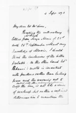 3 pages written 4 Sep 1873 by Sir James Fergusson in New Zealand to Sir Donald McLean, from Inward letters - Sir James Fergusson (Governor)